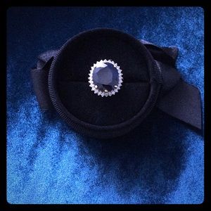 Amazing 14k sapphire and diamond ring
